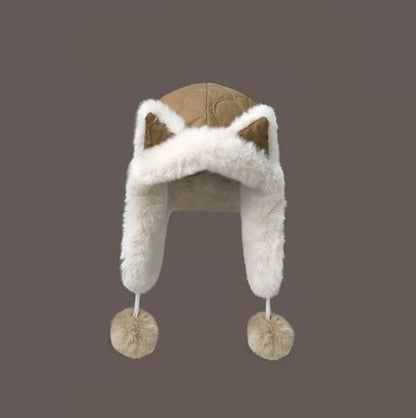 Fleece winter hat - Warm hat with thickened ear flaps - Soft, comfortable and frost-resistant - Stylish V1188-ZXY-131-908