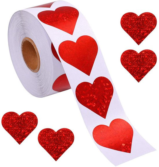 500 Heart Stickers - Valentine's Day Decoration - Heart-shaped Wall Stickers - Sticker Accessories for V1188-ZXY-131-914