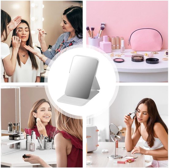 Frameless High Definition Makeup Mirror - Foldable Travel Mirror - Portable Makeup Mirror with Soft PU V1188-ZXY-131-917
