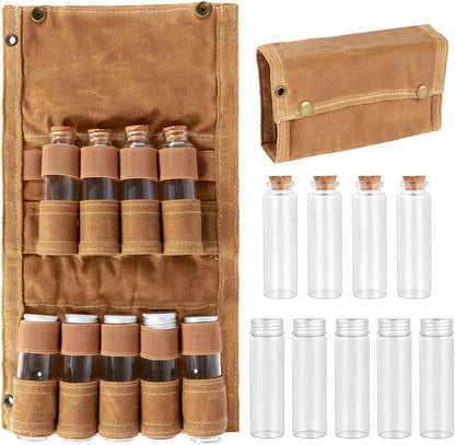 Camping Spice Set - Waterproof - 9 Spice Tins with Canvas Storage Bag and Hanging Hole V1189-HB001CHJA00166