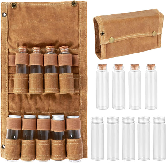 Camping Spice Set - Waterproof - 9 Spice Tins with Canvas Storage Bag and Hanging Hole V1189-HB001CHJA00166