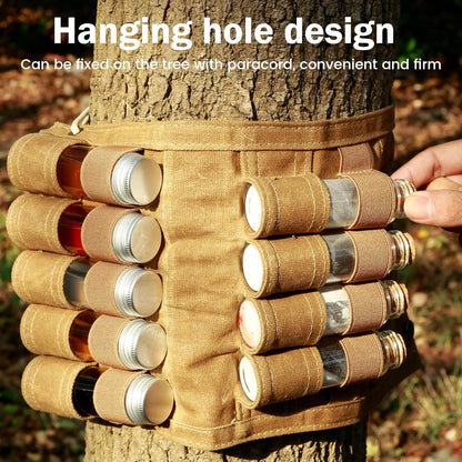 Camping Spice Set - Waterproof - 9 Spice Tins with Canvas Storage Bag and Hanging Hole V1189-HB001CHJA00166