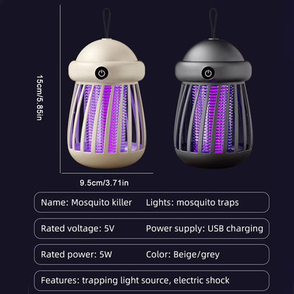 Bug Zapper with Jellyfish Design - USB Rechargeable - Portable for Camping and Outdoors - Effective against V1189-HB001CYTA00040