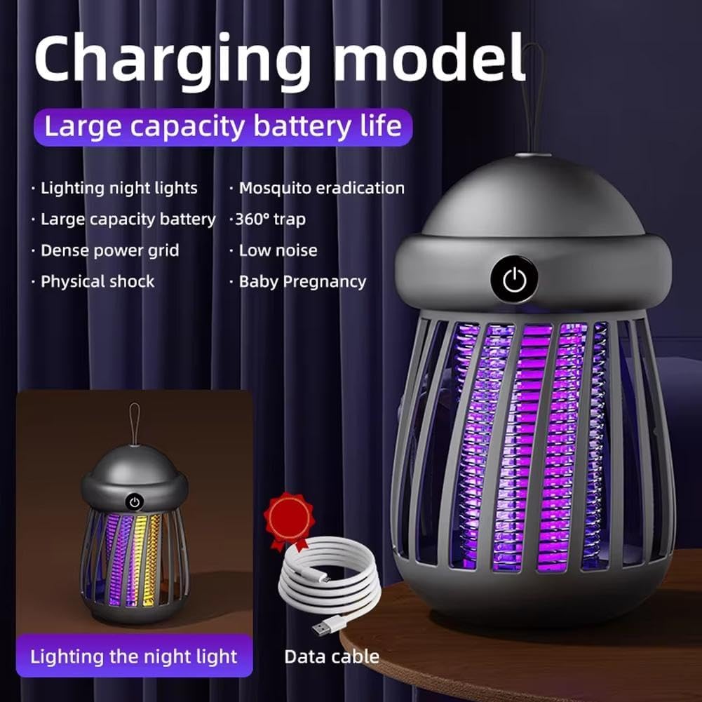 Bug Zapper with Jellyfish Design - USB Rechargeable - Portable for Camping and Outdoors - Effective against V1189-HB001CYTA00040