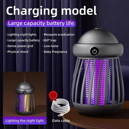 Bug Zapper with Jellyfish Design - USB Rechargeable - Portable for Camping and Outdoors - Effective against V1189-HB001CYTA00040