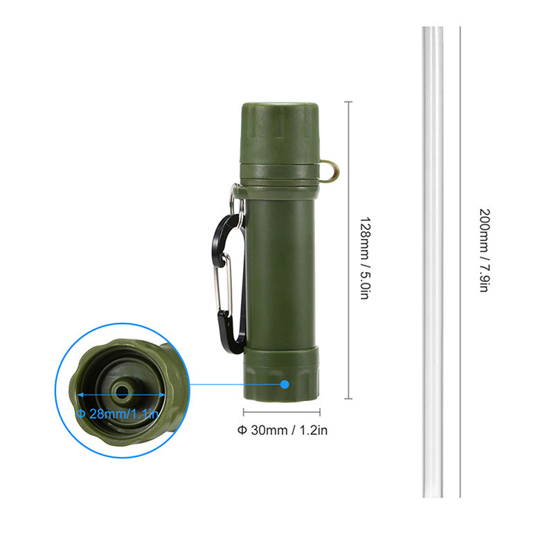 Water Stream Filter - Essential Camping Gear - 1200L Capacity - Extended Straw - For Hiking & Emergency V1189-HB001CYTA00043
