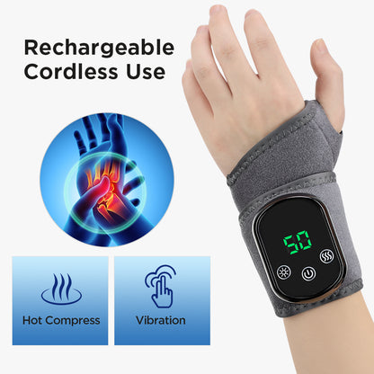 Wireless Heated Wristband - 5 Temperature Settings - Massage & Protection V1189-HB001CYTC00059