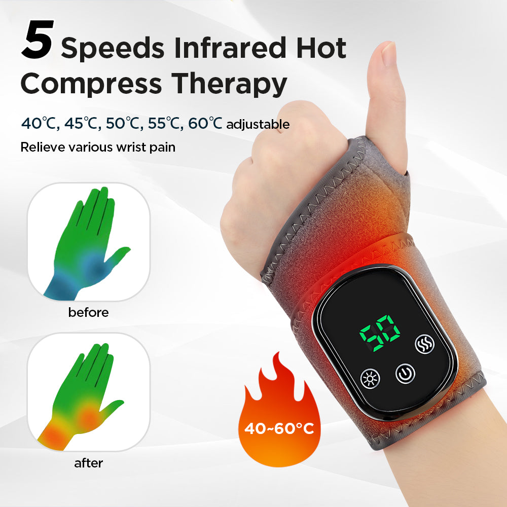 Wireless Heated Wristband - 5 Temperature Settings - Massage & Protection V1189-HB001CYTC00059