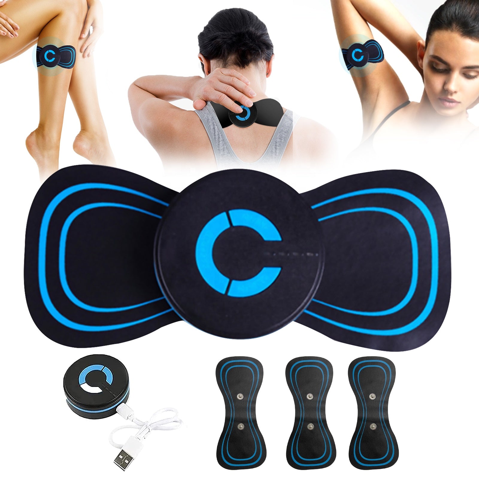 Portable Mini Massage Patch - 6 Modes - Smart EMS Massage & Heating V1189-HB001CYTC00063