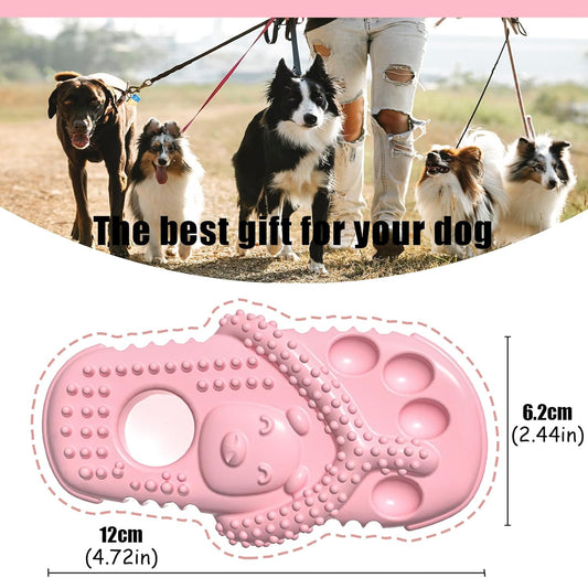 Dog Toothbrush-Chew Toy-Cleaning Teeth-Green+Pink V1189-HB001CYTR00001