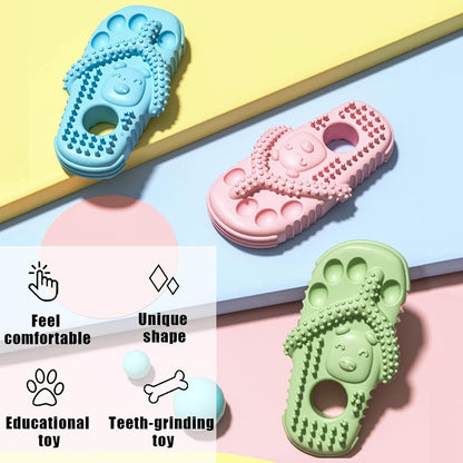 Dog Toothbrush-Chew Toy-Cleaning Teeth-Green+Pink V1189-HB001CYTR00001