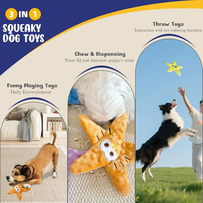 Unfilled dog toy - squeaky - small to medium dogs - 4 pcs V1189-HB001CYTR00002