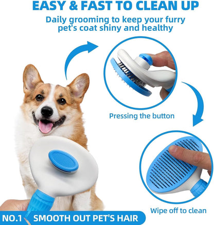 Bath Brush Set - Hair Care - Dog Supplies - 6 in 1 V1189-HB001CYTR00008