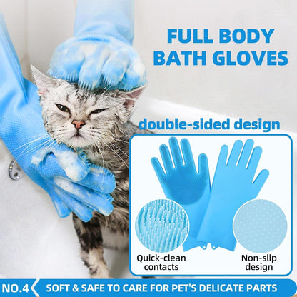 Bath Brush Set - Hair Care - Dog Supplies - 6 in 1 V1189-HB001CYTR00008