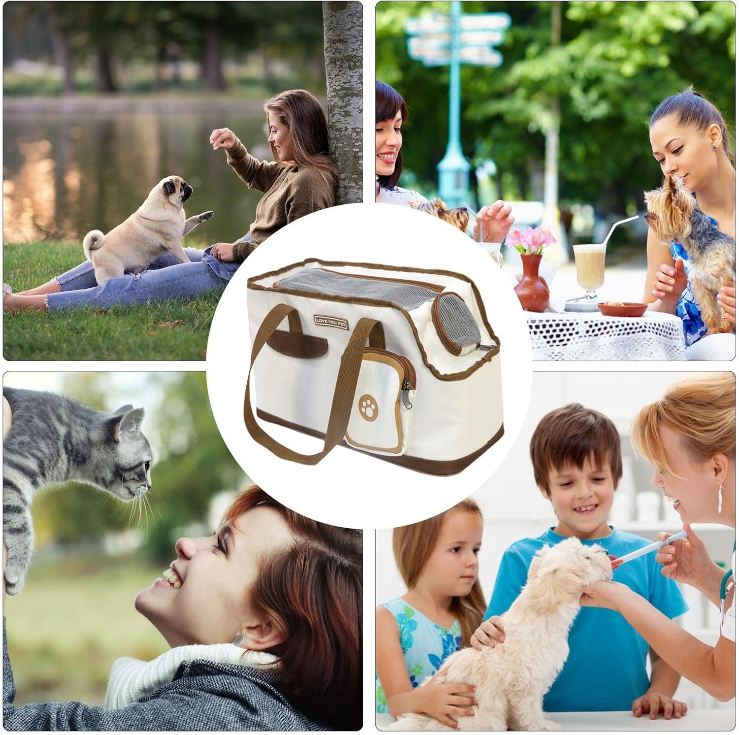 Cat Cage - Portable - For Pets up to 4.5 kg - Bread - 1 pc V1189-HB001CYTR00012