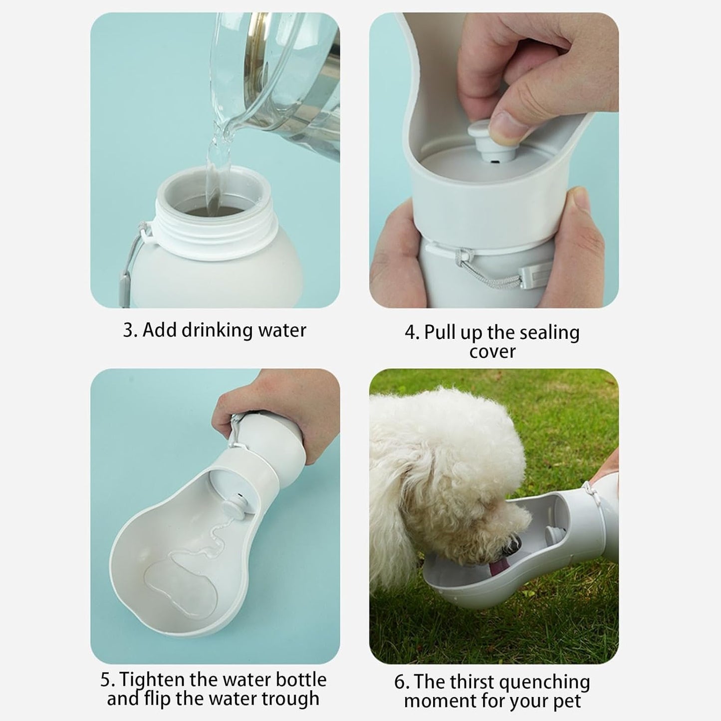 Pet Drinking Fountain - Foldable - Portable - Outdoor - 1pc V1189-HB001CYTR00014