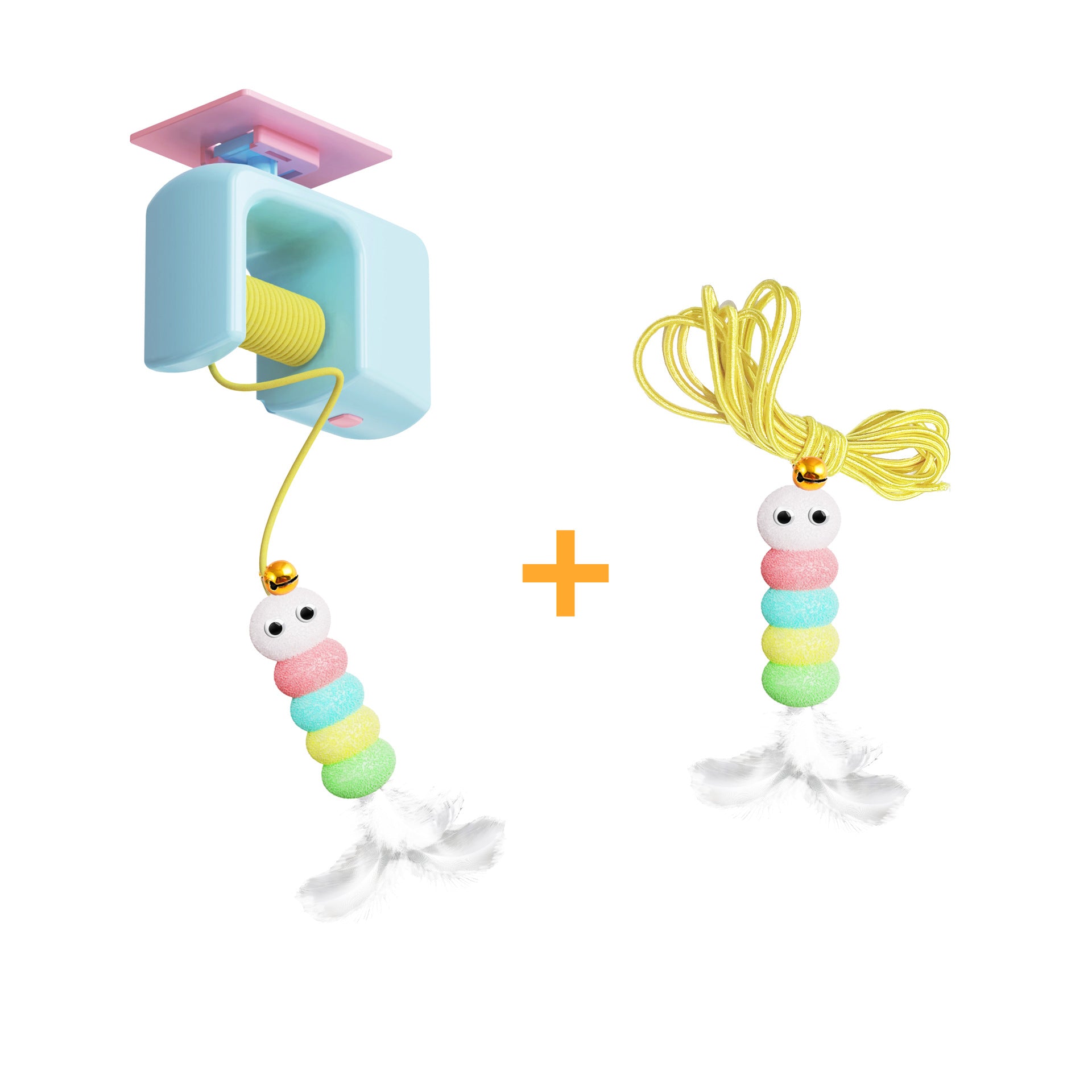 Cat Toys - Hanging - Spring-Loaded and Automatic - Blue - 1pc V1189-HB001CYTR00022