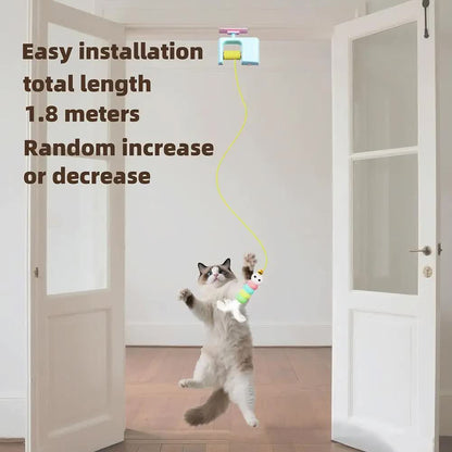 Cat Toys - Hanging - Spring-Loaded and Automatic - Blue - 1pc V1189-HB001CYTR00022