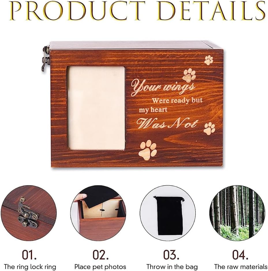 Pet Urn - Keepsake - Wooden Frame - 1pc V1189-HB001CYTR00029