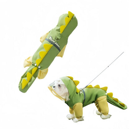 Pet Raincoat-With Belt-Reflective Strips-Green-XXL-1pc V1189-HB001CYTR00030