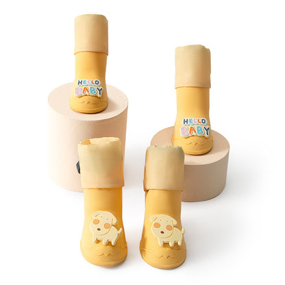 Dog Boots - Waterproof - Small and Medium Dogs - Yellow - Medium - 4 pcs V1189-HB001CYTR00031