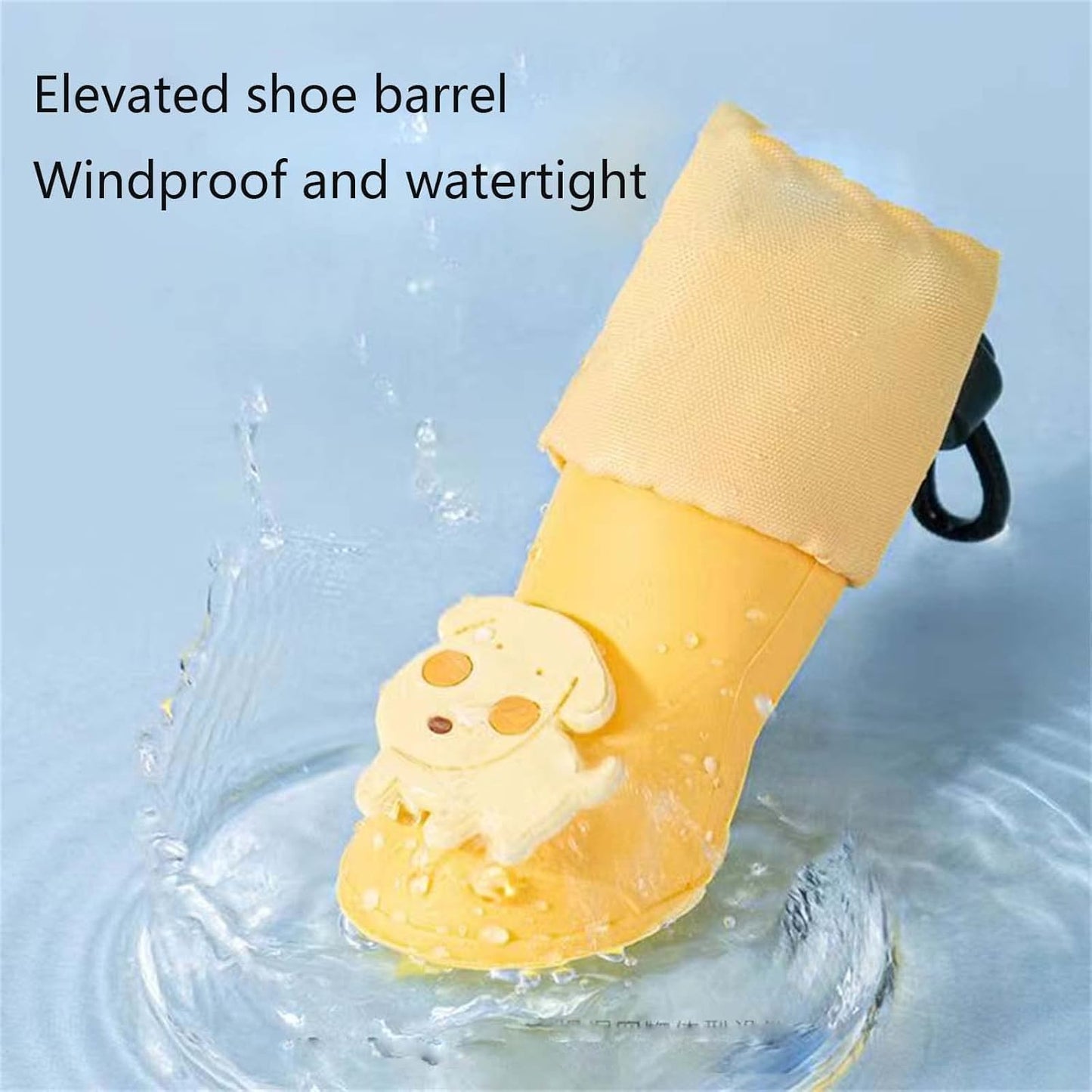 Dog Boots - Waterproof - Small and Medium Dogs - Yellow - Medium - 4 pcs V1189-HB001CYTR00031