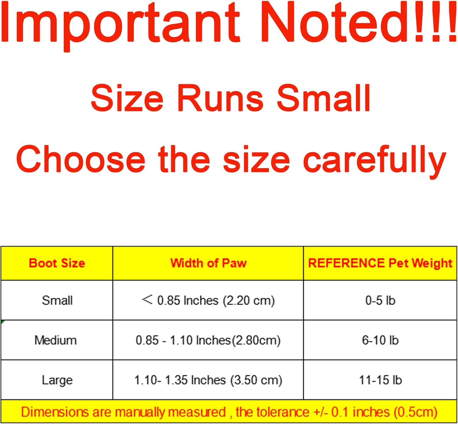 Dog Boots - Waterproof - Small and Medium Dogs - Yellow - Medium - 4 pcs V1189-HB001CYTR00031