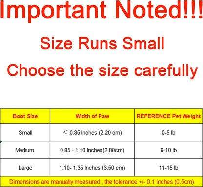 Dog Boots - Waterproof - Small and Medium Dogs - Yellow - Medium - 4 pcs V1189-HB001CYTR00031