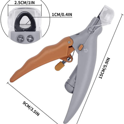 Pet Nail Clippers with LED Light - Cleaning - Orange - 1pc V1189-HB001CYTR00033