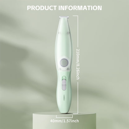 Small Animal Hair Trimmer-Hair Suction Cup-Rechargeable-Quiet-Green-1st V1189-HB001CYTR00034