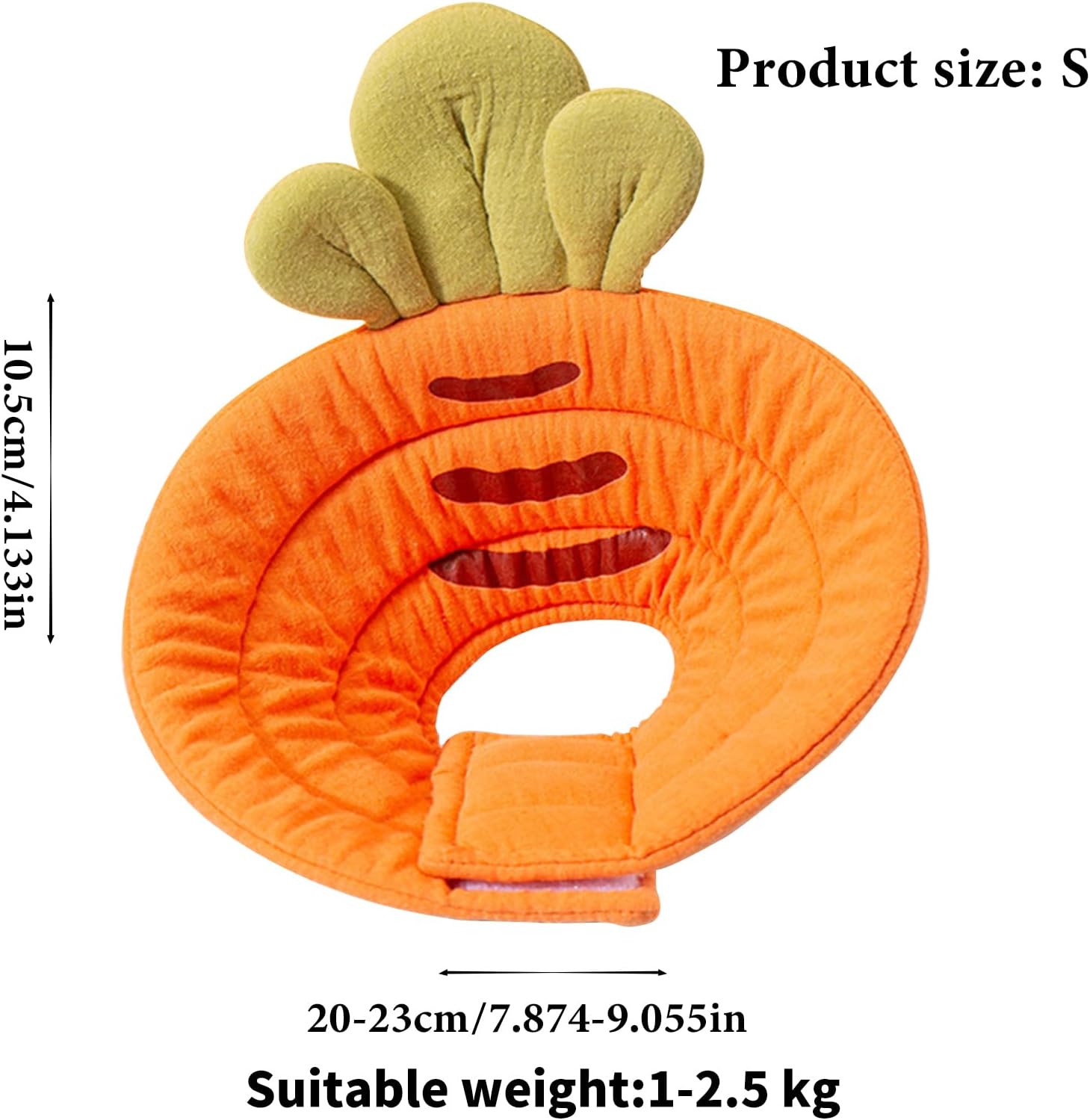 Pet Cone Collar - Soft - Prevents Licking and Biting - Carrot - Small - 1st V1189-HB001CYTR00035