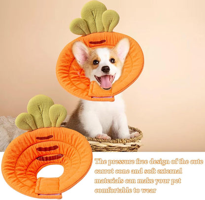 Pet Cone Collar - Soft - Prevents Licking and Biting - Carrot - Small - 1st V1189-HB001CYTR00035