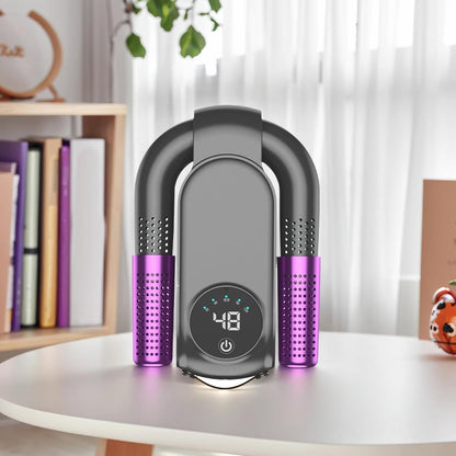 Shoe dryer - Foldable button dryer - Silent device - With timer - Black and purple - 1 pack V1189-HB001HWC000001