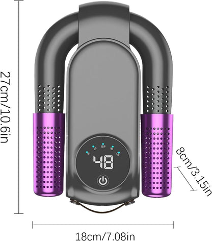Shoe dryer - Foldable button dryer - Silent device - With timer - Black and purple - 1 pack V1189-HB001HWC000001