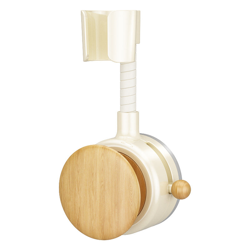 Shower Head Holder - Strong Suction Cup Shower Holder - Removable Without Bumps - Wood Motif - Adjustable V1189-HB001HWH000003