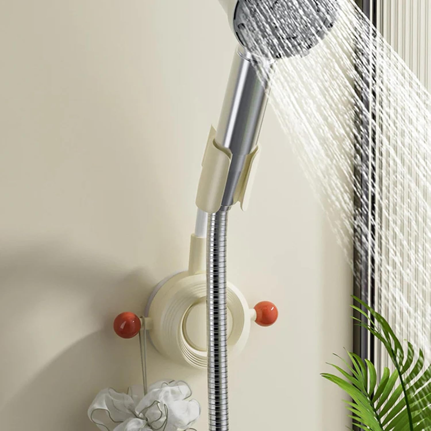 Shower head holder - Shower head holder with suction cup - Wall mounting, adjustable - with suction cup - No V1189-HB001HWH000005