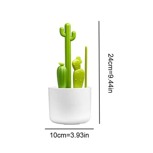Bottle brush - bottle brush - cleaning brush - cactus shape - includes bottle brush, nipple brush, detail V1189-HB001HWH000017