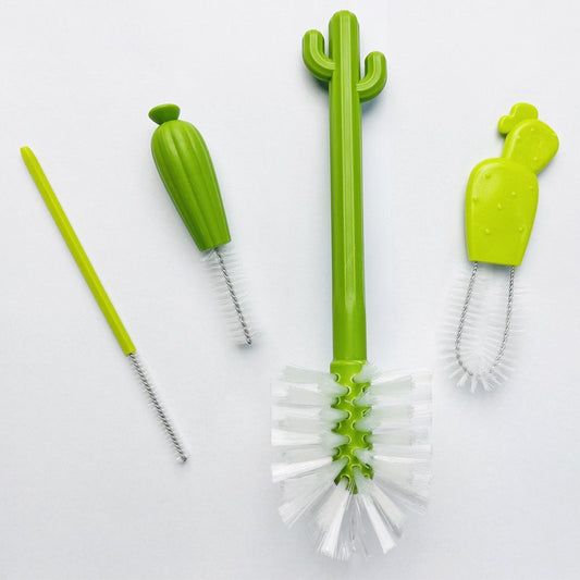 Bottle brush - bottle brush - cleaning brush - cactus shape - includes bottle brush, nipple brush, detail V1189-HB001HWH000017