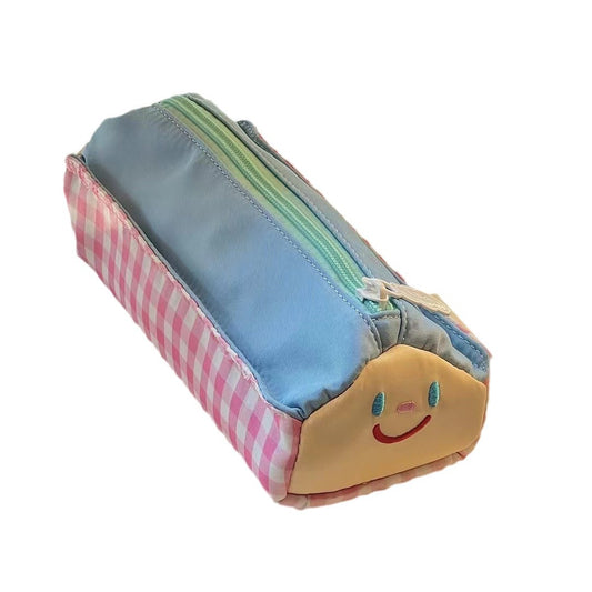 Pencil Case - Large Capacity - Cute and Lovely - Pink Check - 1 Piece V1189-HB001HWI000003