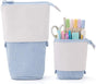 Pencil Case-Telescopic Pen Holder-Large Capacity-Light Blue-1 Piece V1189-HB001HWI000004