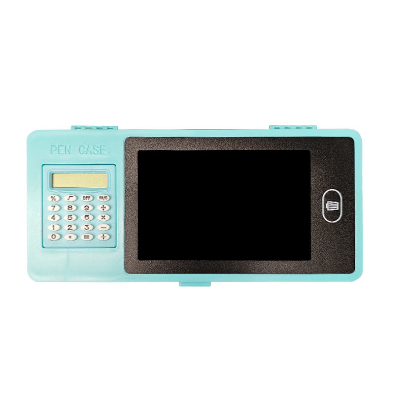 Pencil case - with writing pad and calculator - blue - 1 pack V1189-HB001HWI000005