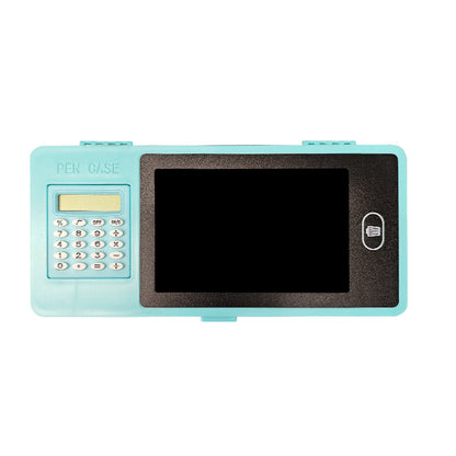 Pencil case - with writing pad and calculator - blue - 1 pack V1189-HB001HWI000005
