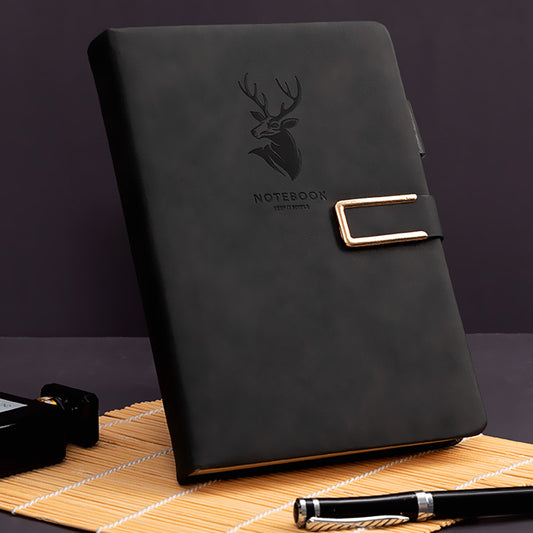 Notebook - 3D Magnetic Closure - Thick Paper - Black Deer - 1 Pack V1189-HB001HWI000007