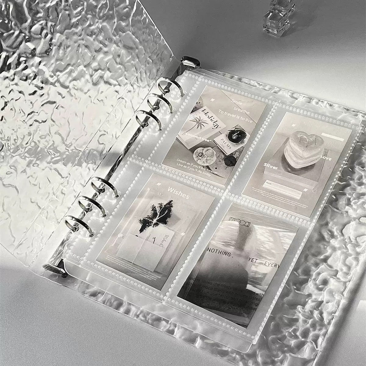 Photo Album - Contains 40 Transparent Pages - Ribbed Acrylic - 1 Pack V1189-HB001HWI000012