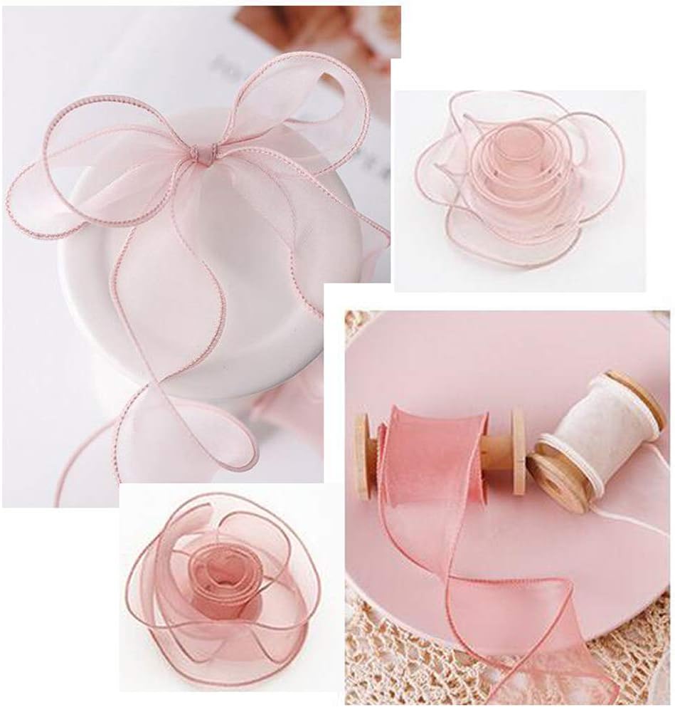 Gift ribbon - Gift wrapping ribbon - 40 m long - Pink ribbon - 1 pack V1189-HB001HWI000014