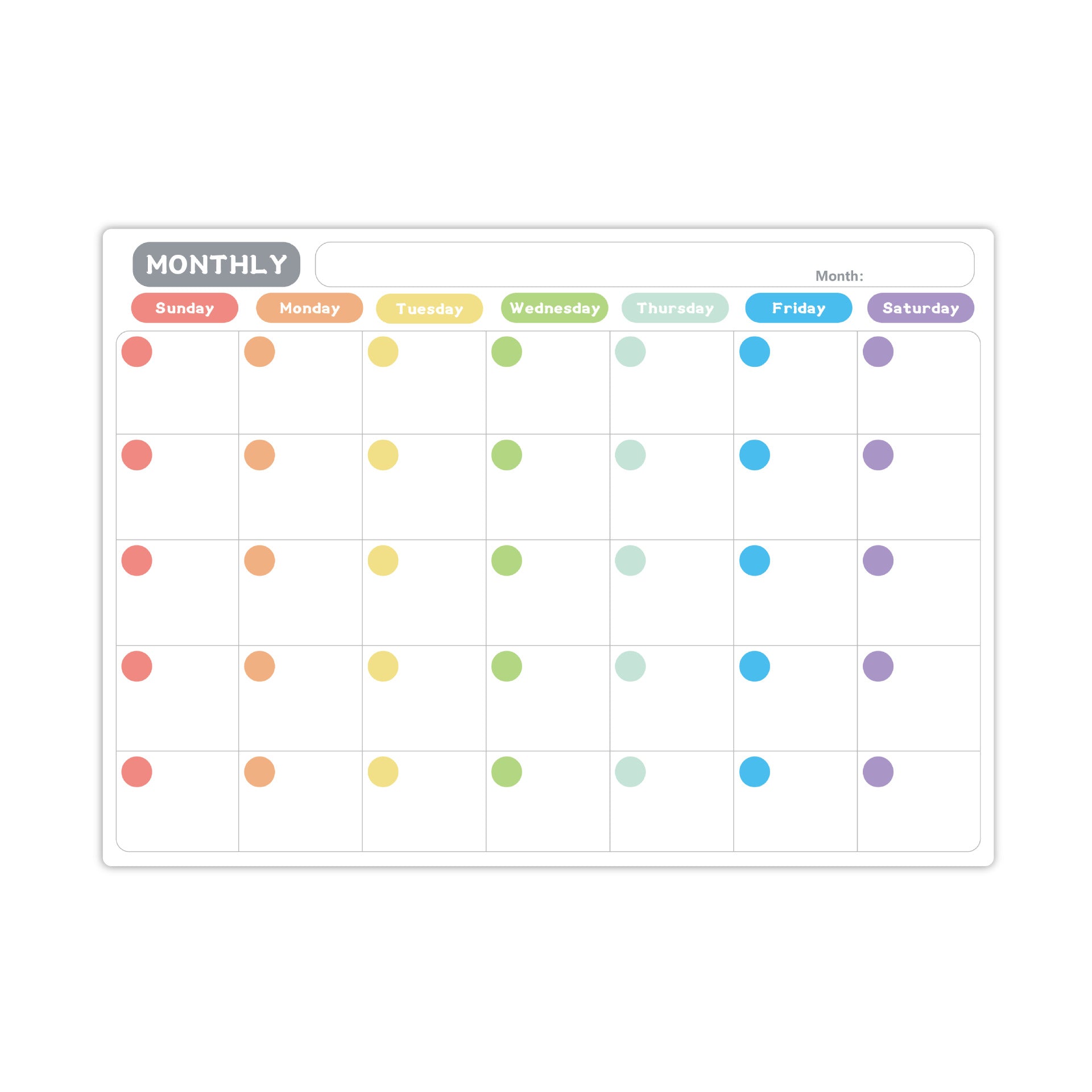 Magnetic whiteboard - Weekly planner - Monthly planner - 8 magnetic pens V1189-HB001HWI000016
