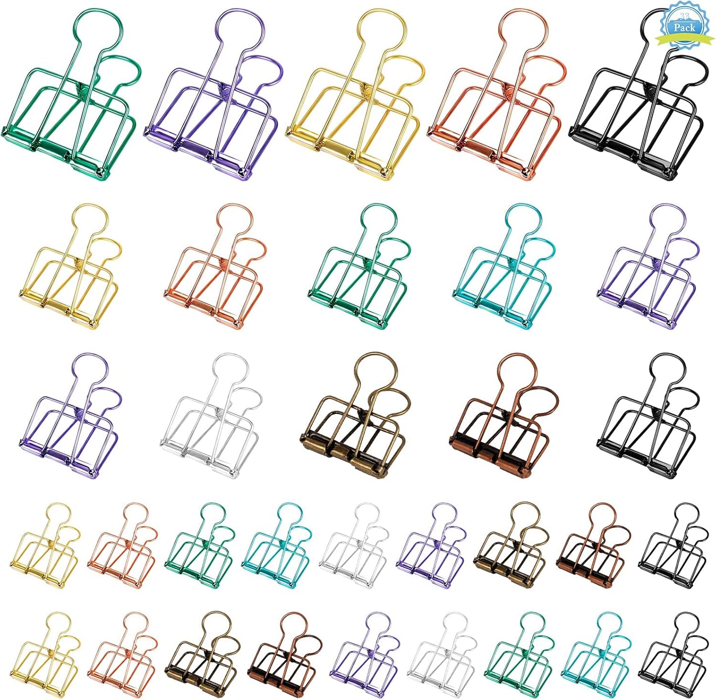 Ring binders - Hollow metal - 49/32/20 mm - Colored rings - 33 pieces V1189-HB001HWI000021