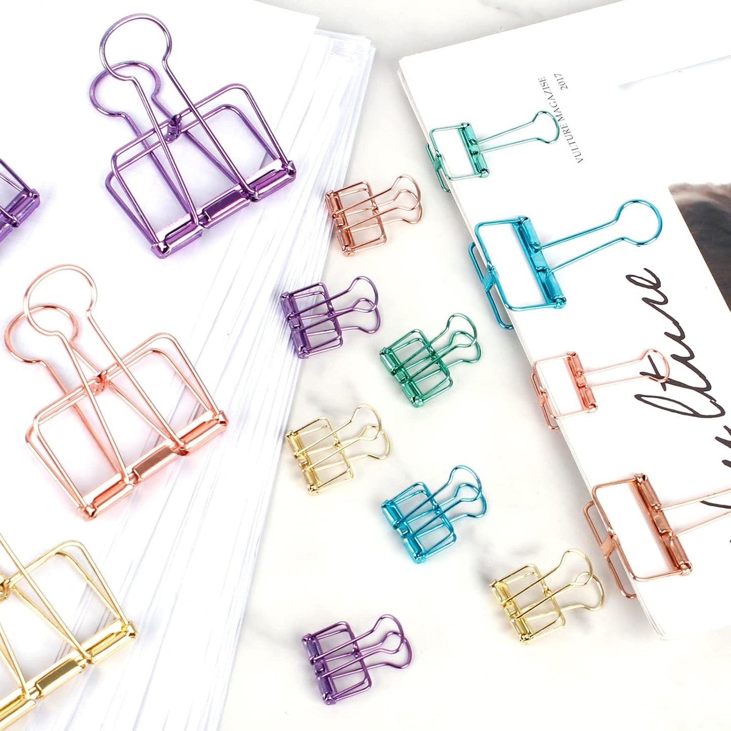 Ring binders - Hollow metal - 49/32/20 mm - Colored rings - 33 pieces V1189-HB001HWI000021