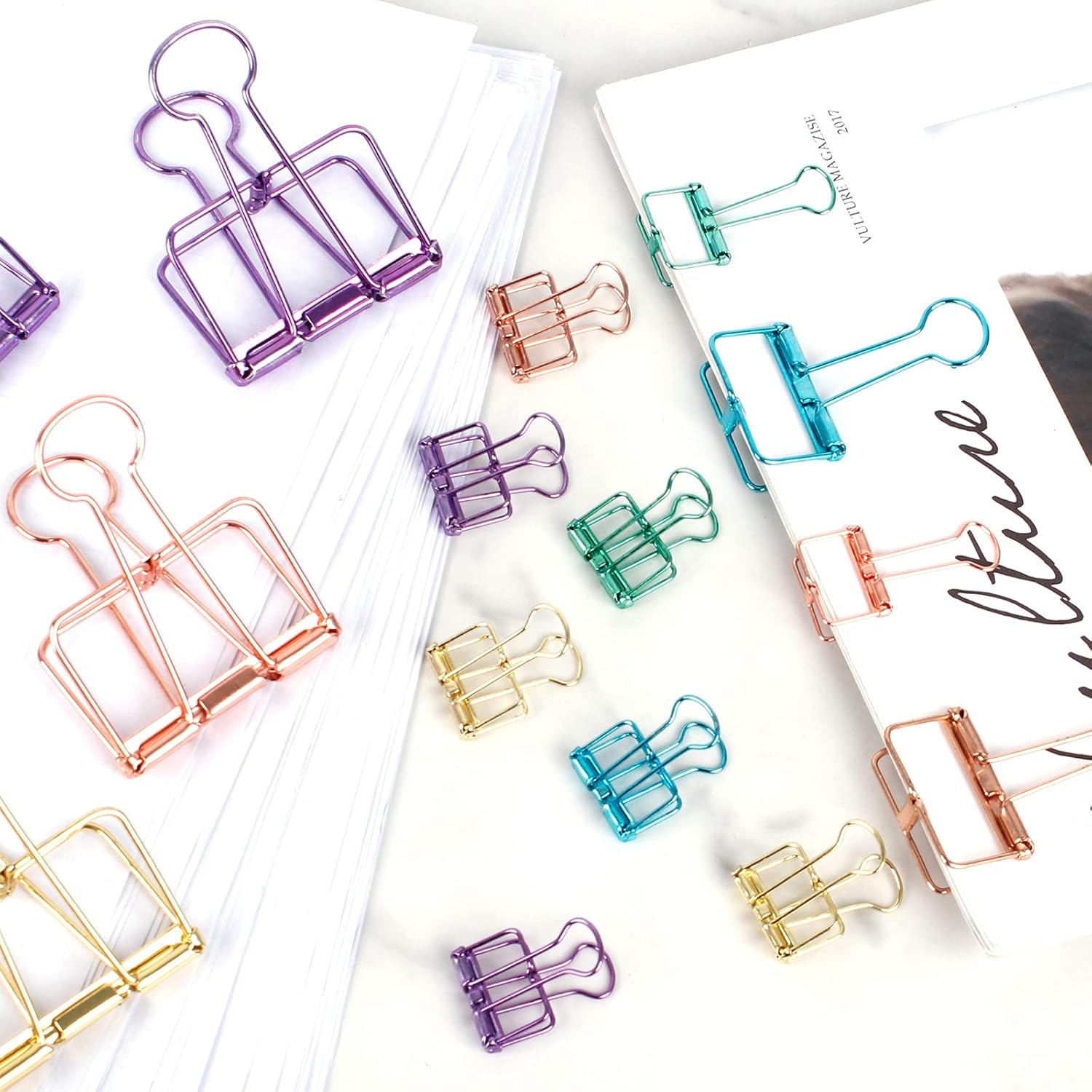 Ring binders - Hollow metal - 49/32/20 mm - Colored rings - 33 pieces V1189-HB001HWI000021