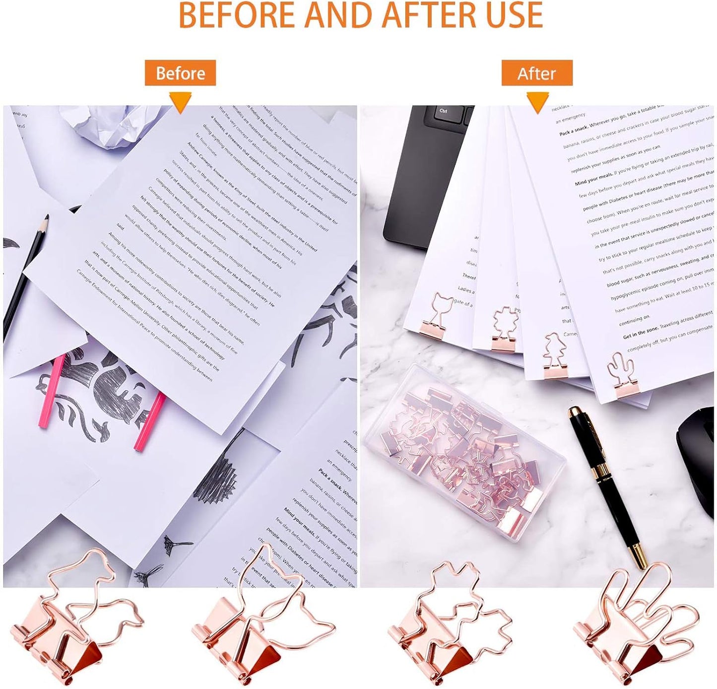 Ring binder - Suitable for office and school - Multifunctional - Rose gold - 24 pieces V1189-HB001HWI000022